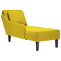 Voir la diapositive 1 : VIDAXL Fauteuil long avec coussin et accoudoir droit jaune velours