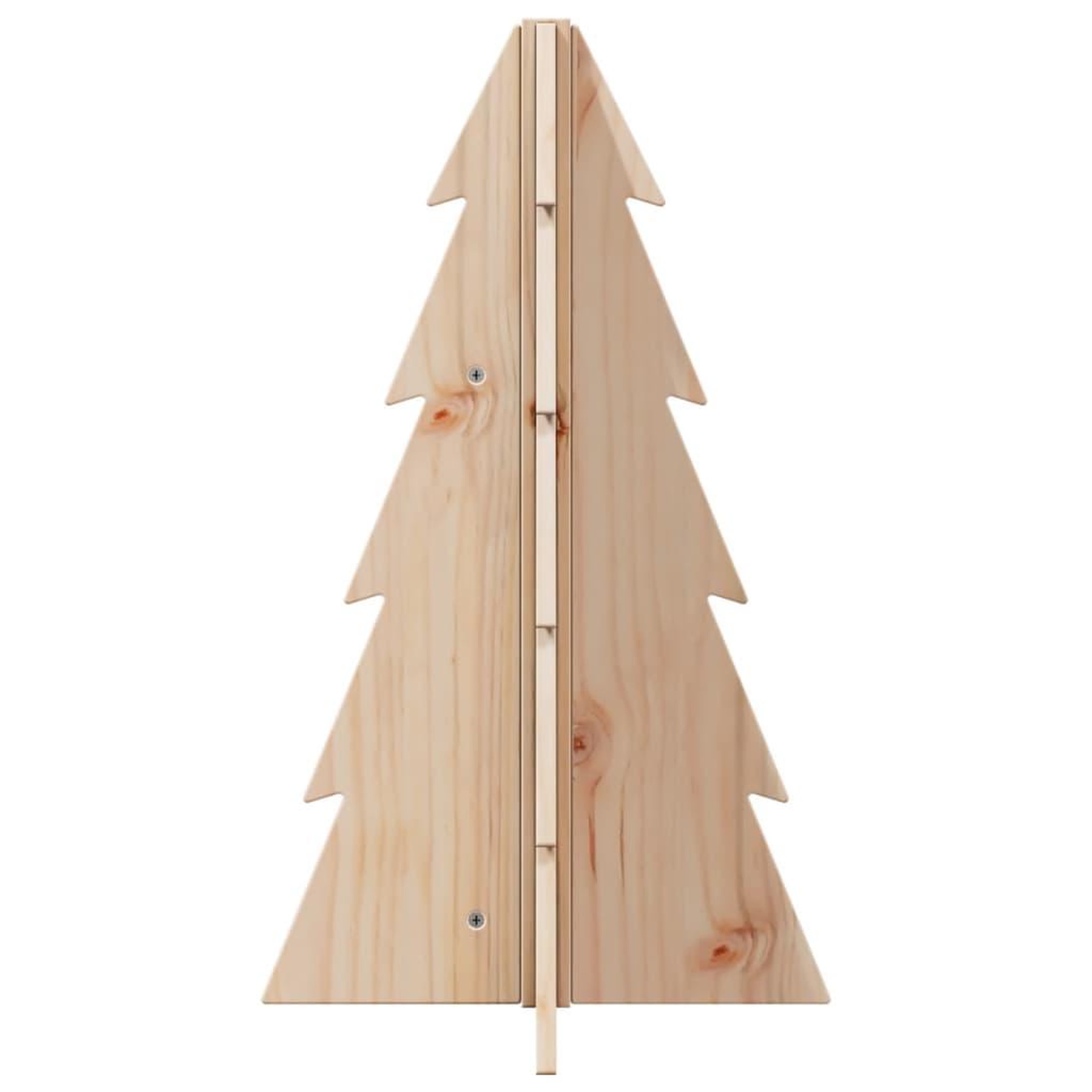 Voir la diapositive 3 : VIDAXL Arbre de Noël en bois pour decoration 69,5cm bois massif de pin