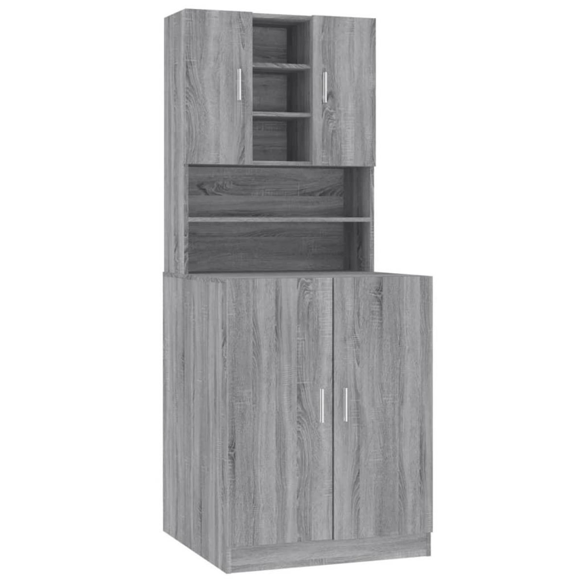 VIDAXL Armoire pour machine a laver Sonoma gris Bois d'ingenierie
