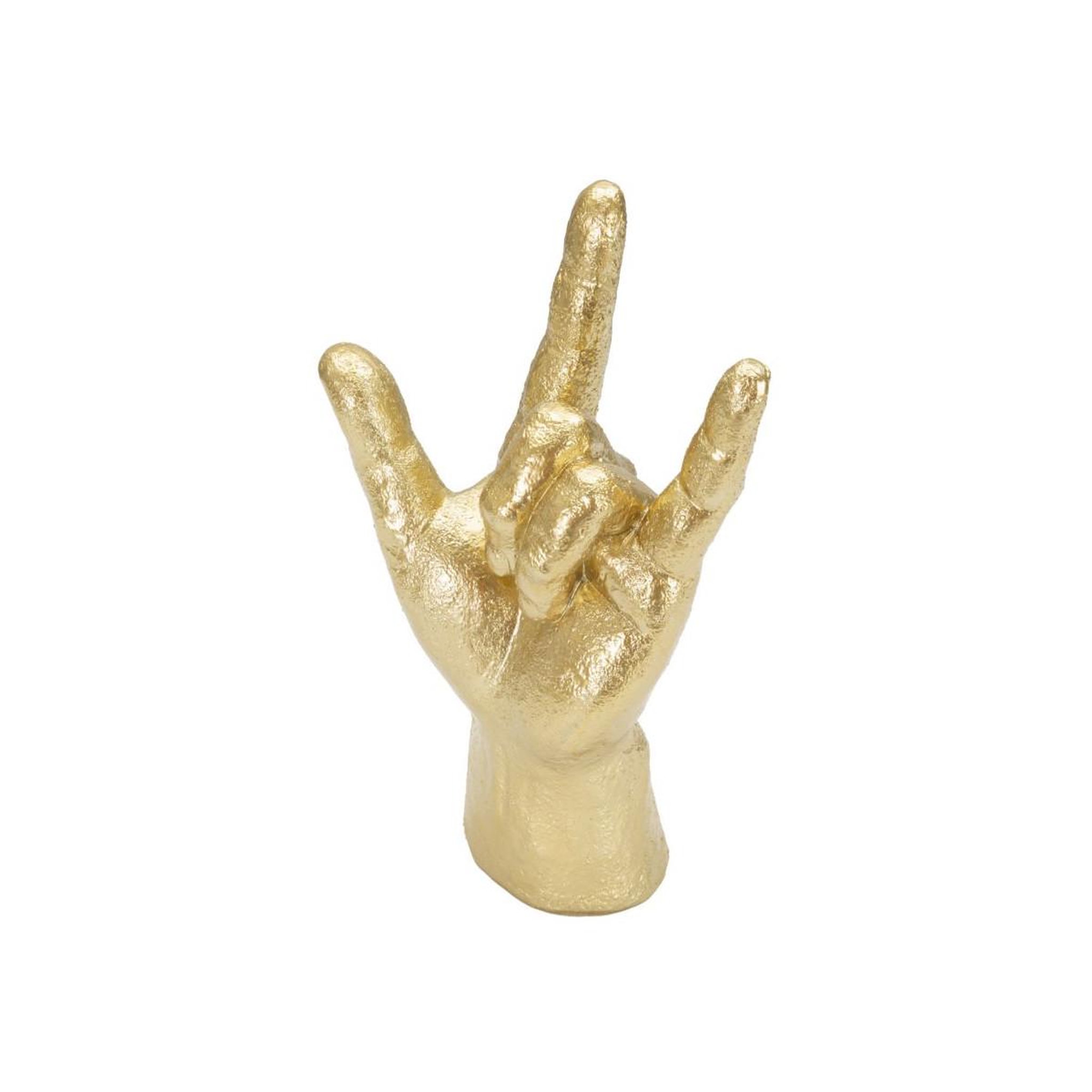 Voir la diapositive 4 : Paris Prix Main déco en résine  signe yeah  23cm or