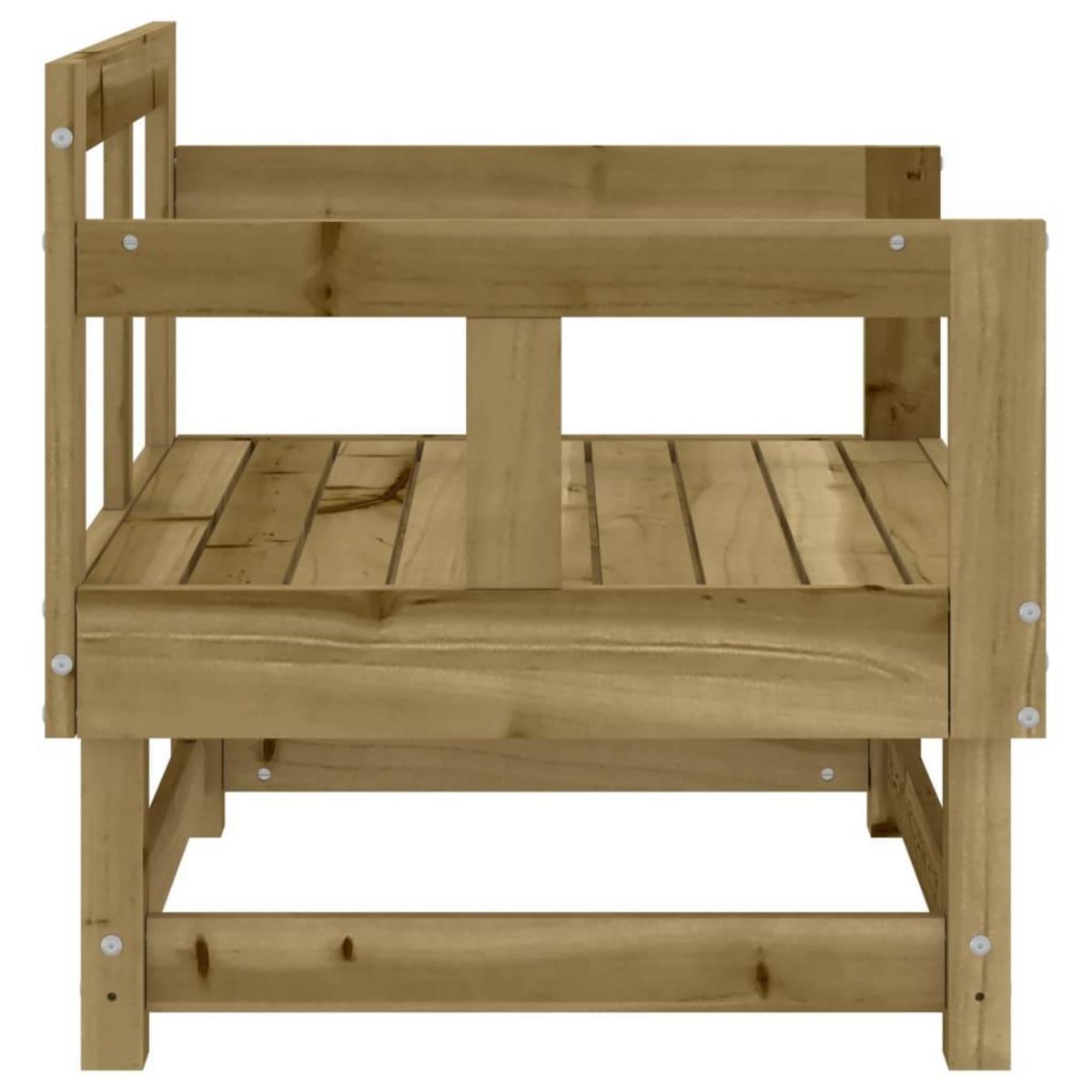 VIDAXL Chaises de jardin lot de 2 bois de pin impregne