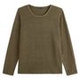 Voir la diapositive 3 : IN EXTENSO Pull col rond vert kaki femme