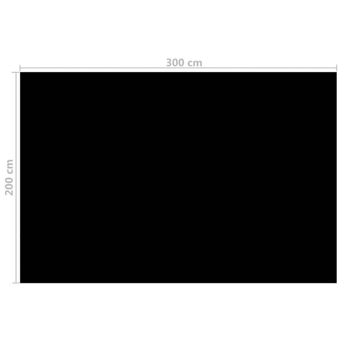 VIDAXL Couverture de piscine Noir 300 x 200 cm PE