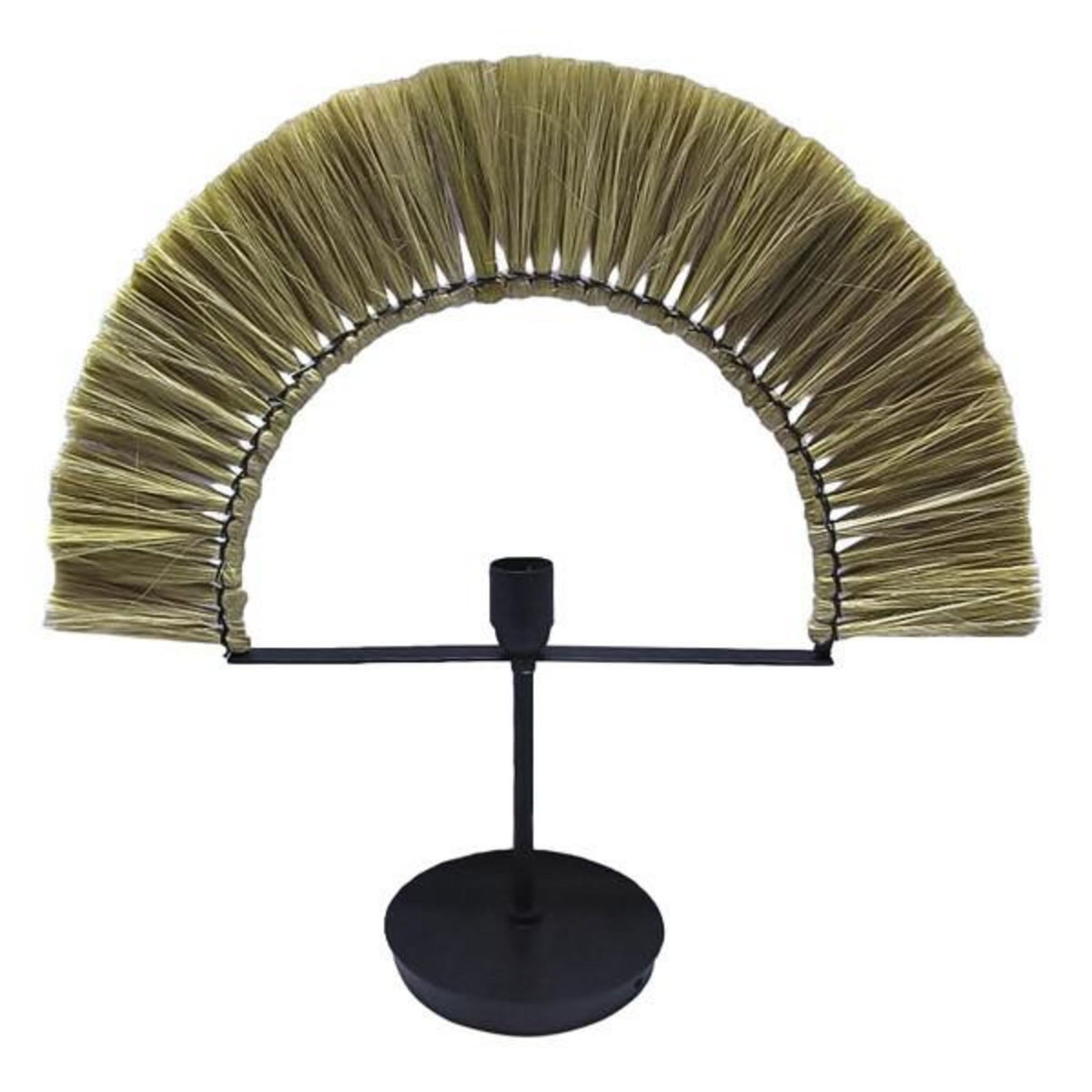 MARKET24 Lampe de bureau DKD Home Decor Naturel Noir Fer Jute (57 x 17 x 52 cm)