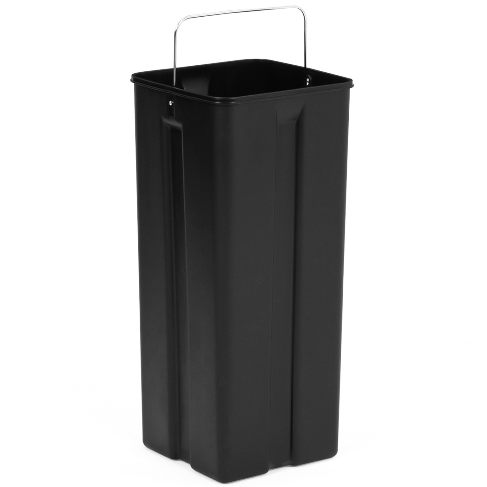 Voir la diapositive 5 : ID MARKET Poubelle de cuisine tri sélectif 2 x 30l noir 2 seaux amovibles et pédales en métal