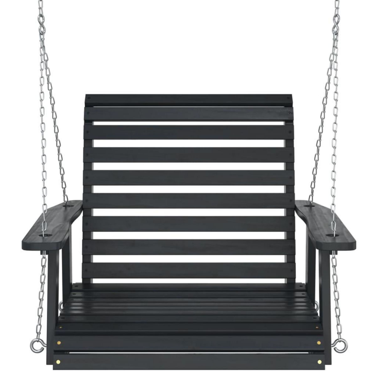 VIDAXL Chaise balançoire de jardin chaînes en metal bois massif sapin