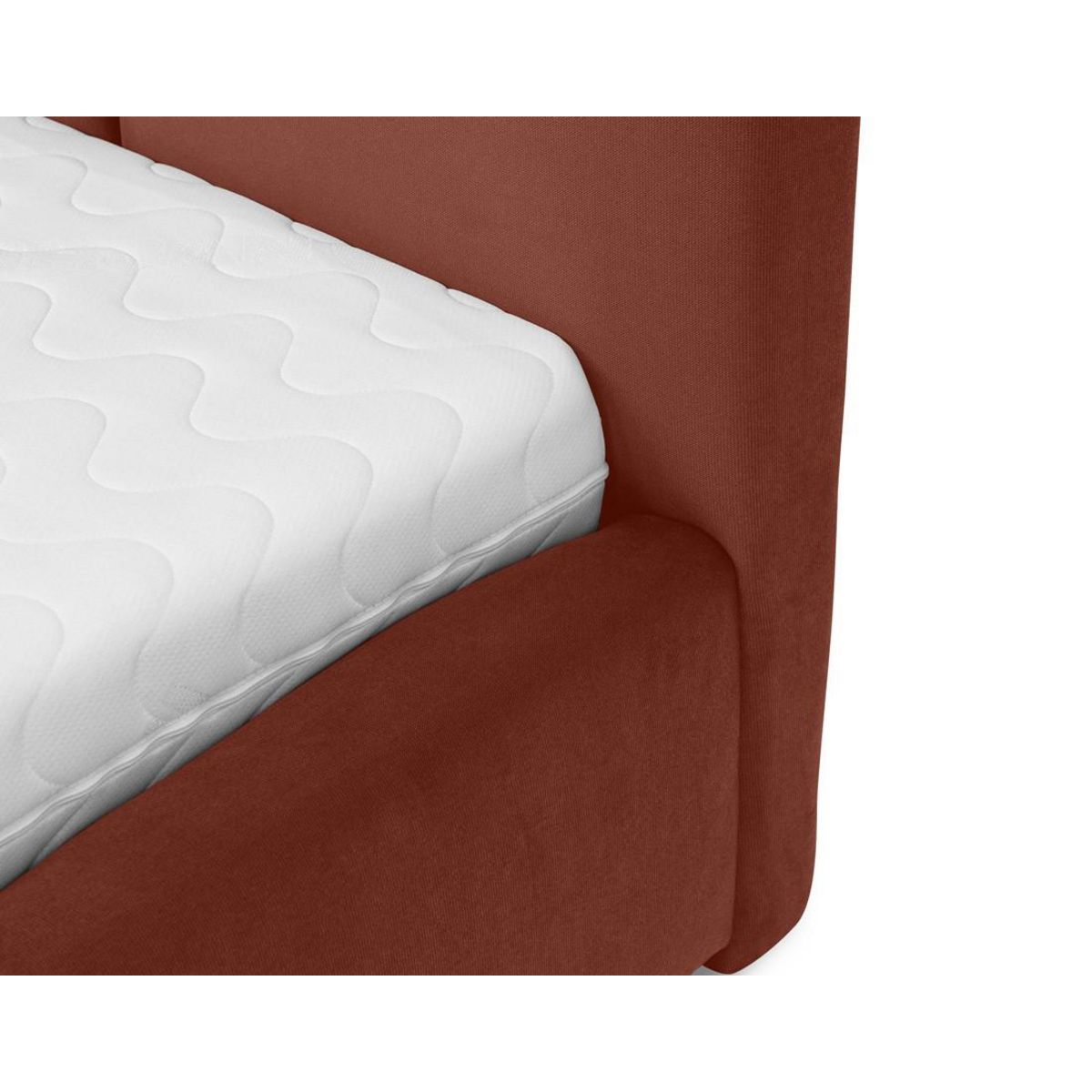 BEST MOBILIER Noa - lit coffre - 140x200 cm - en velours - sommier inclus