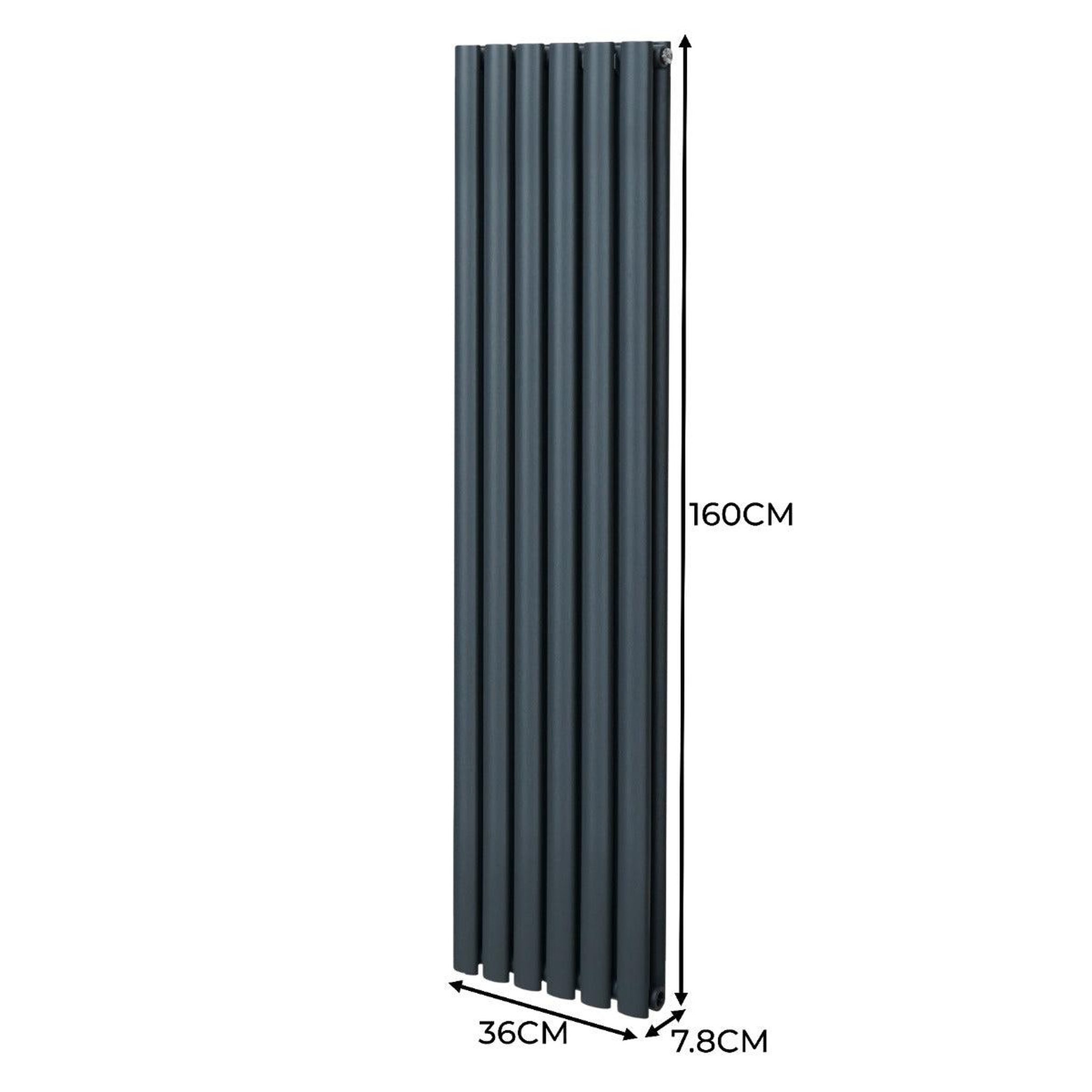 Voir la diapositive 5 : MONSTERSHOP Radiateur à colonnes ovales, 2 panneaux - 1600 x 360 mm