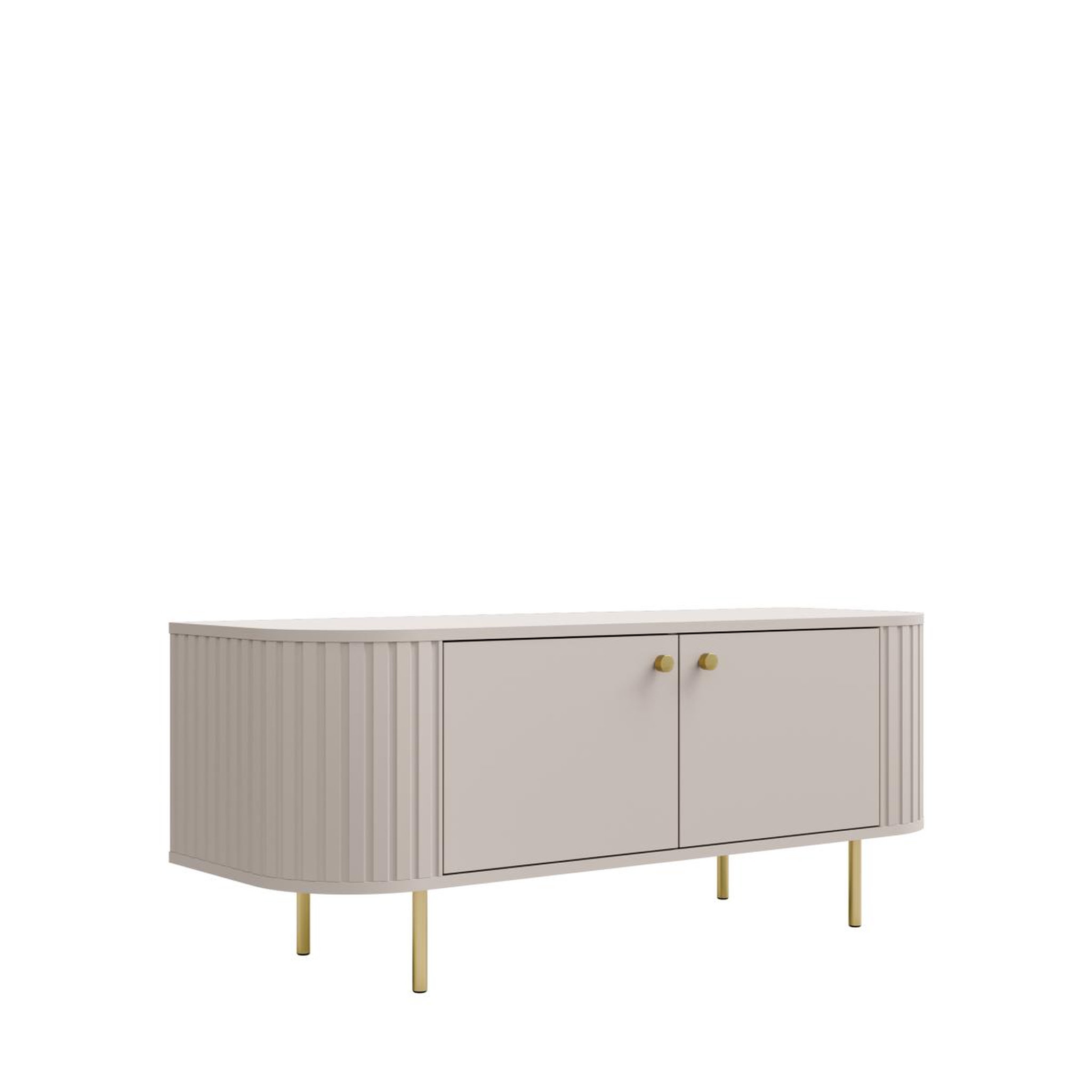Voir la diapositive 6 : JLC KREATION Meuble tv beige et doré 120cm lilio