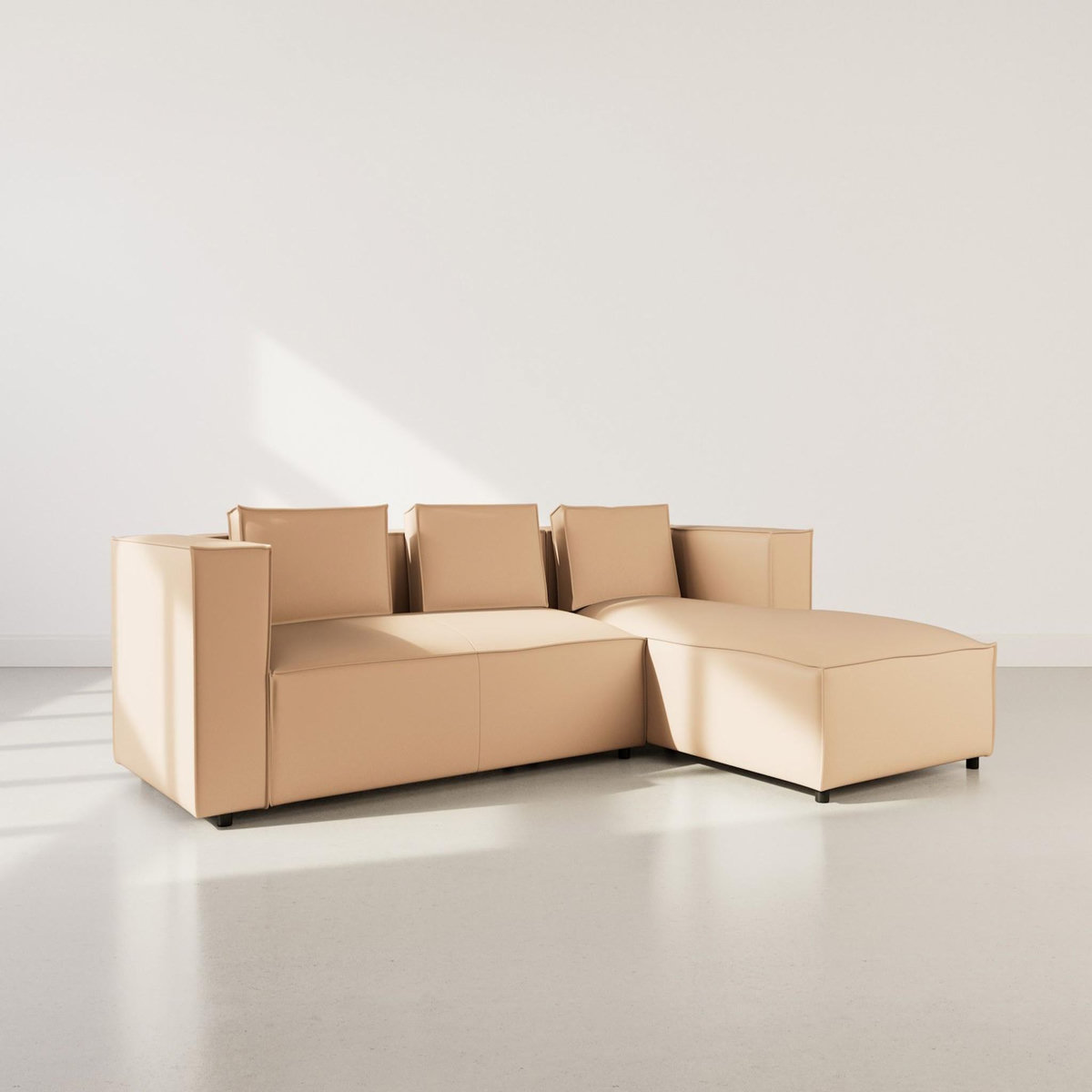 LISA DESIGN Stella - canapé d'angle droit 4 places en simili