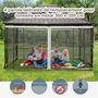 Voir la diapositive 4 : OUTSUNNY Moustiquaires pour tonnelle barnum pavillon de jardin 3 x 3 m - lot de 4 moustiquaires zippées + crochets d'attaches - polyester nylon
