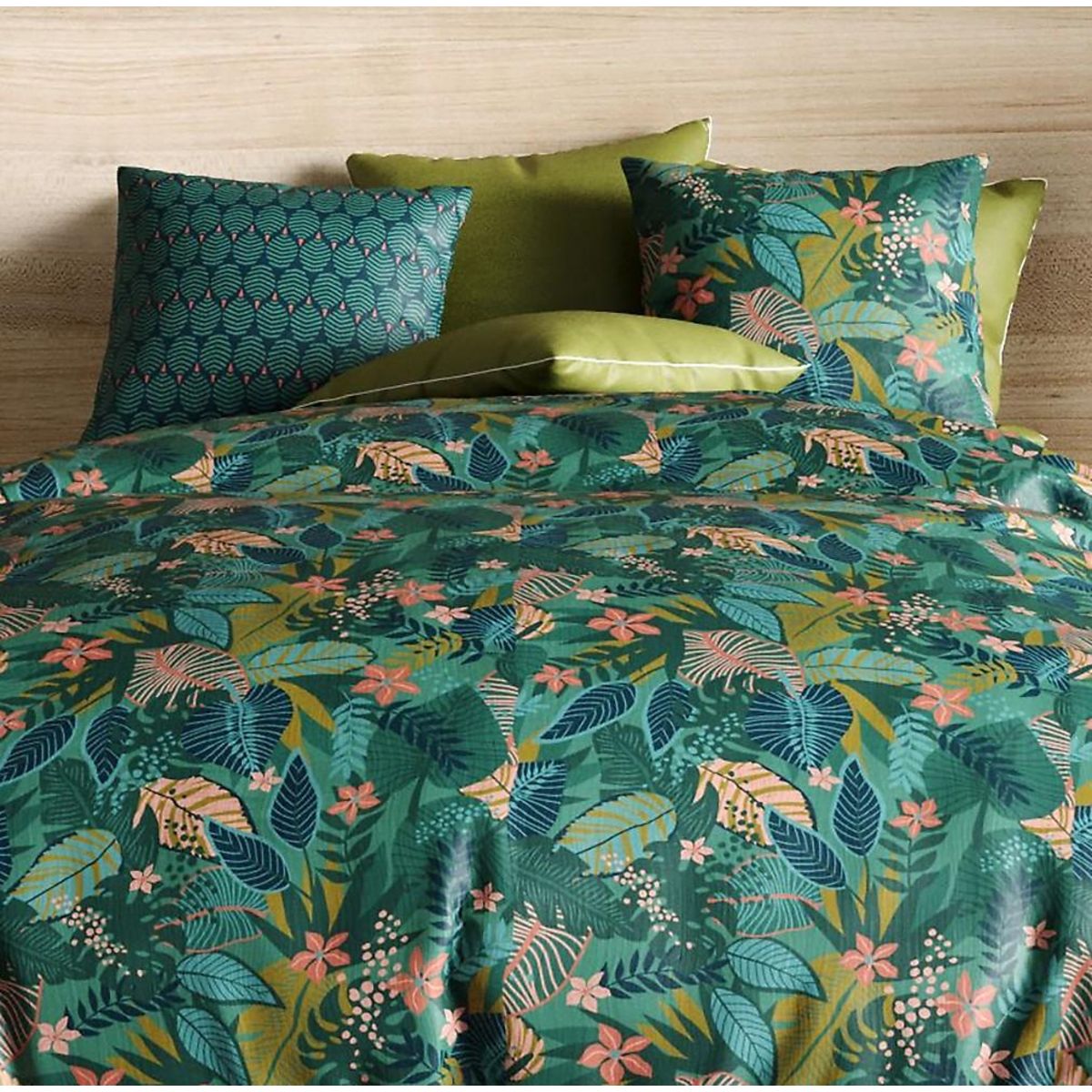 ATELIER DU COTON Parure housse de couette 2pcs 100%coton 57fils zania