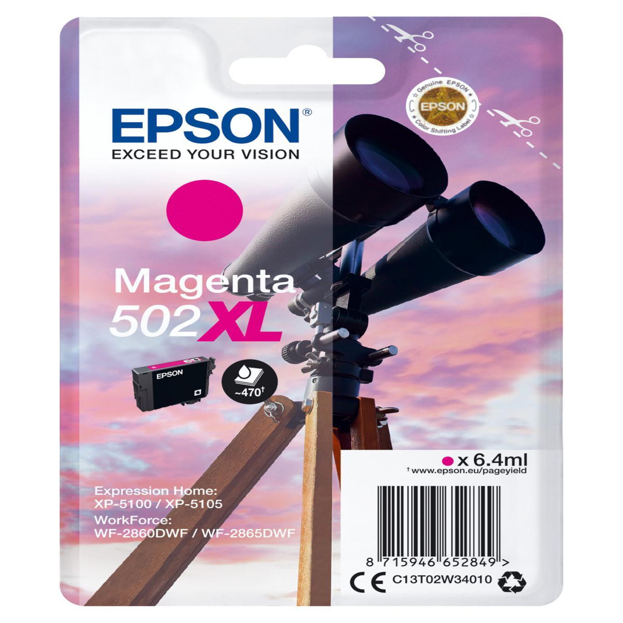 Voir la diapositive 2 : Epson EPSON Cartouche Jumelles - Magenta XL 502