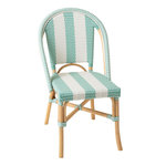 Paris Prix Chaise de Jardin en Rotin  Reyes  86cm Bleu & Blanc
