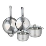ELO Ensemble de 2 Poêles de cuisson 28 et 32 cm et 2 faitouts 20 et 24 cm Elo Profi Brillant