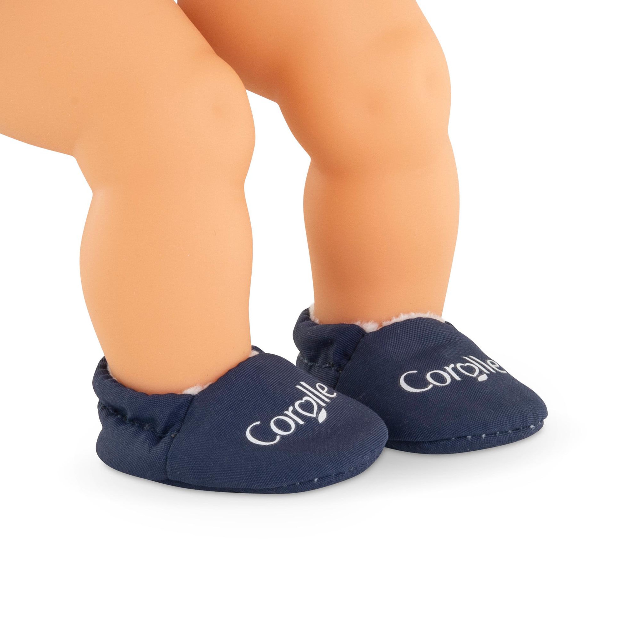 Voir la diapositive 2 : Corolle Chaussons Bleu Marine pour poupon 30 cm