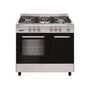 Voir la diapositive 1 : Airlux Piano de cuisson Airlux AA9PCGIX2 Butamax 90cm Gaz noir inox