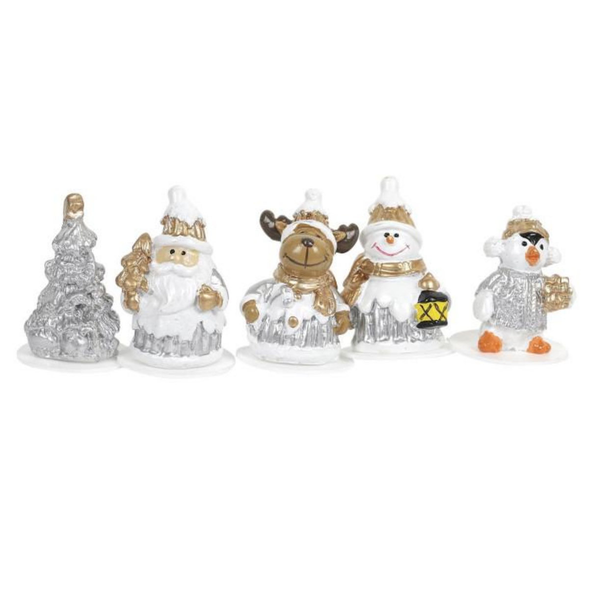 Paris Prix Lot de 5 Décorations de Noël  Gâteaux  6cm Argent