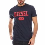 DIESEL T shirt  arine/ Homme Diesel  aglietta. Coloris disponibles : Rouge
