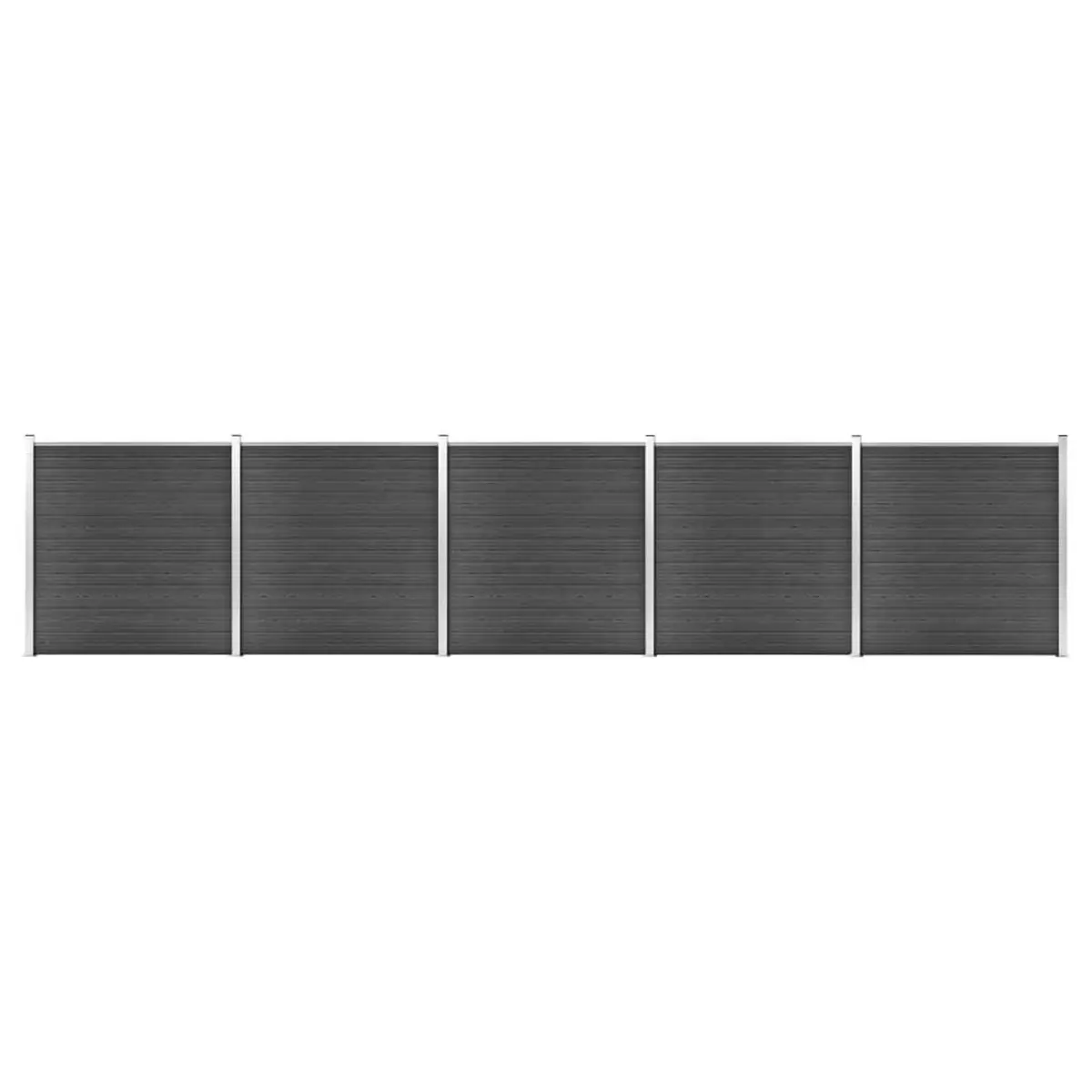 VIDAXL Ensemble de panneau de cloture WPC 872x186 cm Noir