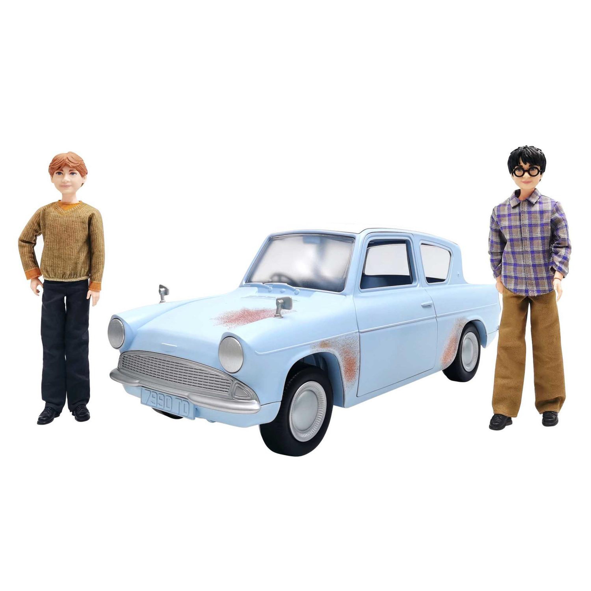 Voir la diapositive 2 : HARRY POTTER Voiture volante et 2 poupées Harry Potter