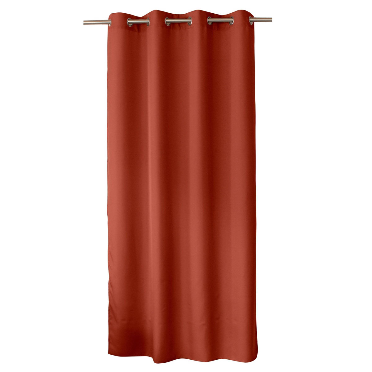 TOILINUX Lot de 2 Rideaux en toile unie Basic à 8 œillets