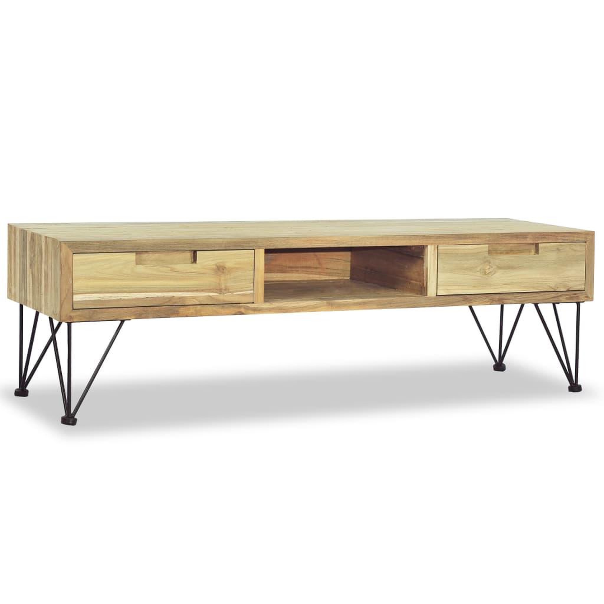 Voir la diapositive 5 : VIDAXL Meuble tv 120x35x35 cm teck massif