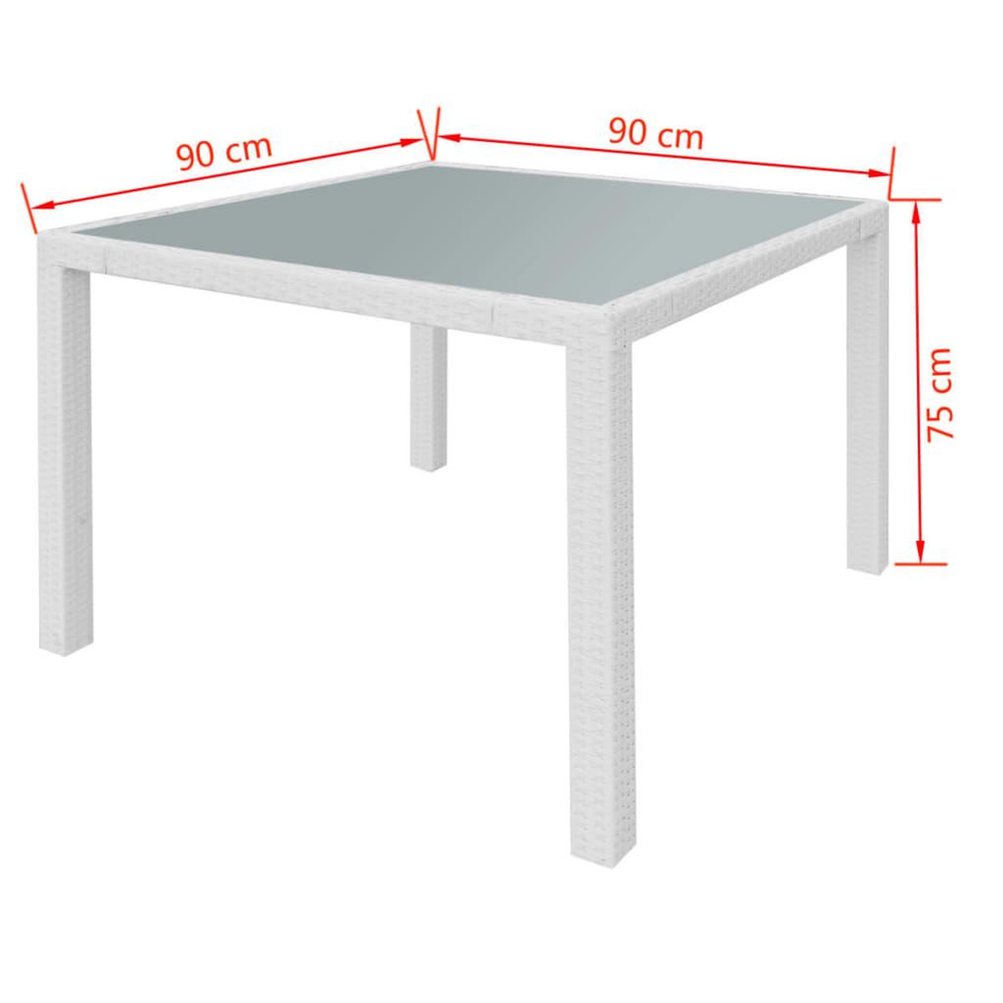 Voir la diapositive 6 : VIDAXL Salon de jardin 5 pcs Resine tressee Blanc-creme