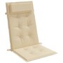Voir la diapositive 5 : VIDAXL Coussins de chaise a dossier haut lot de 6 beige tissu oxford