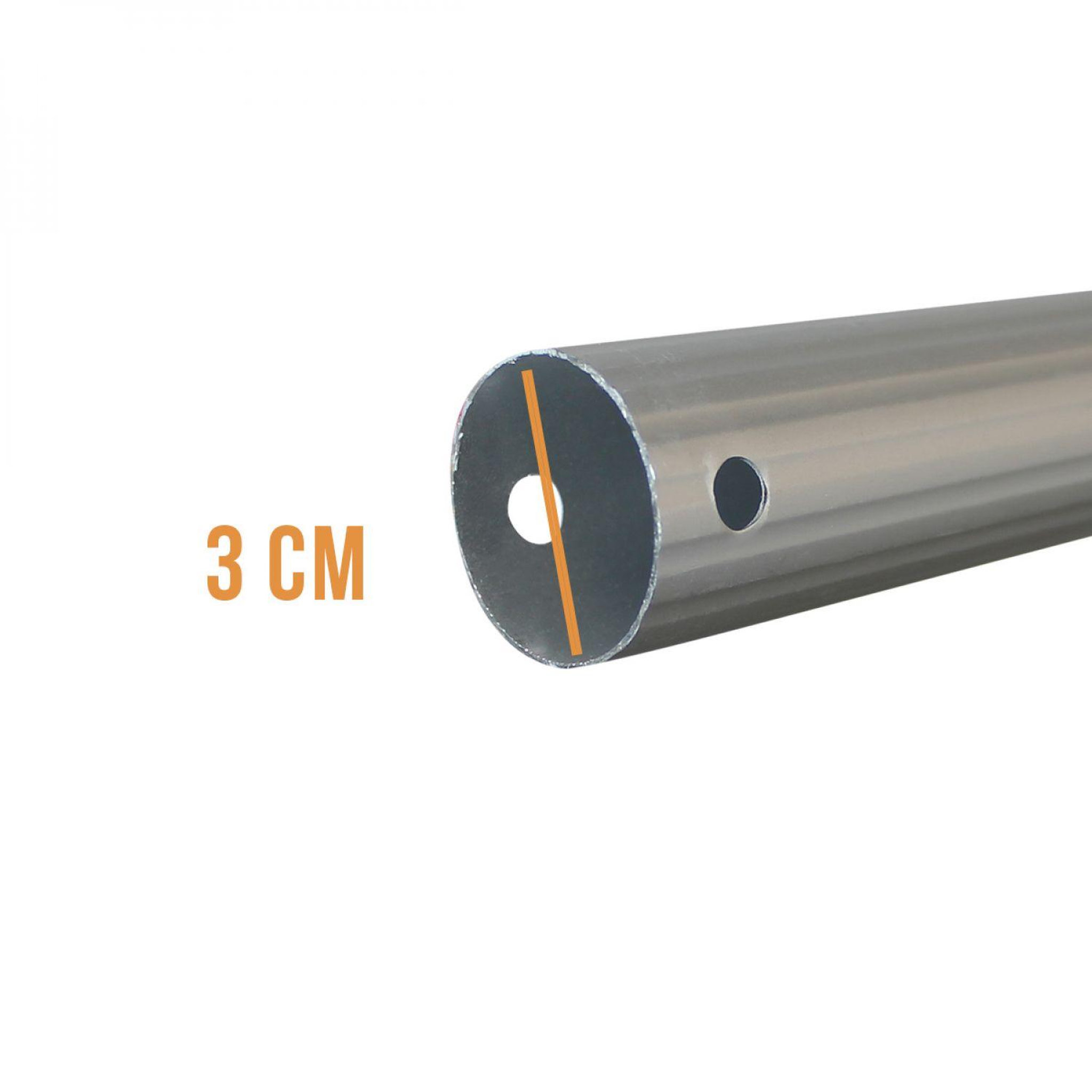 Voir la diapositive 2 : LINXOR Manche télescopique de 1.33 m à 2.40 m en aluminium pour épuisette, balai, brosse etc...