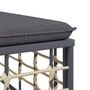 Voir la diapositive 5 : VIDAXL Canapé central de jardin avec coussin gris foncé résine tressée