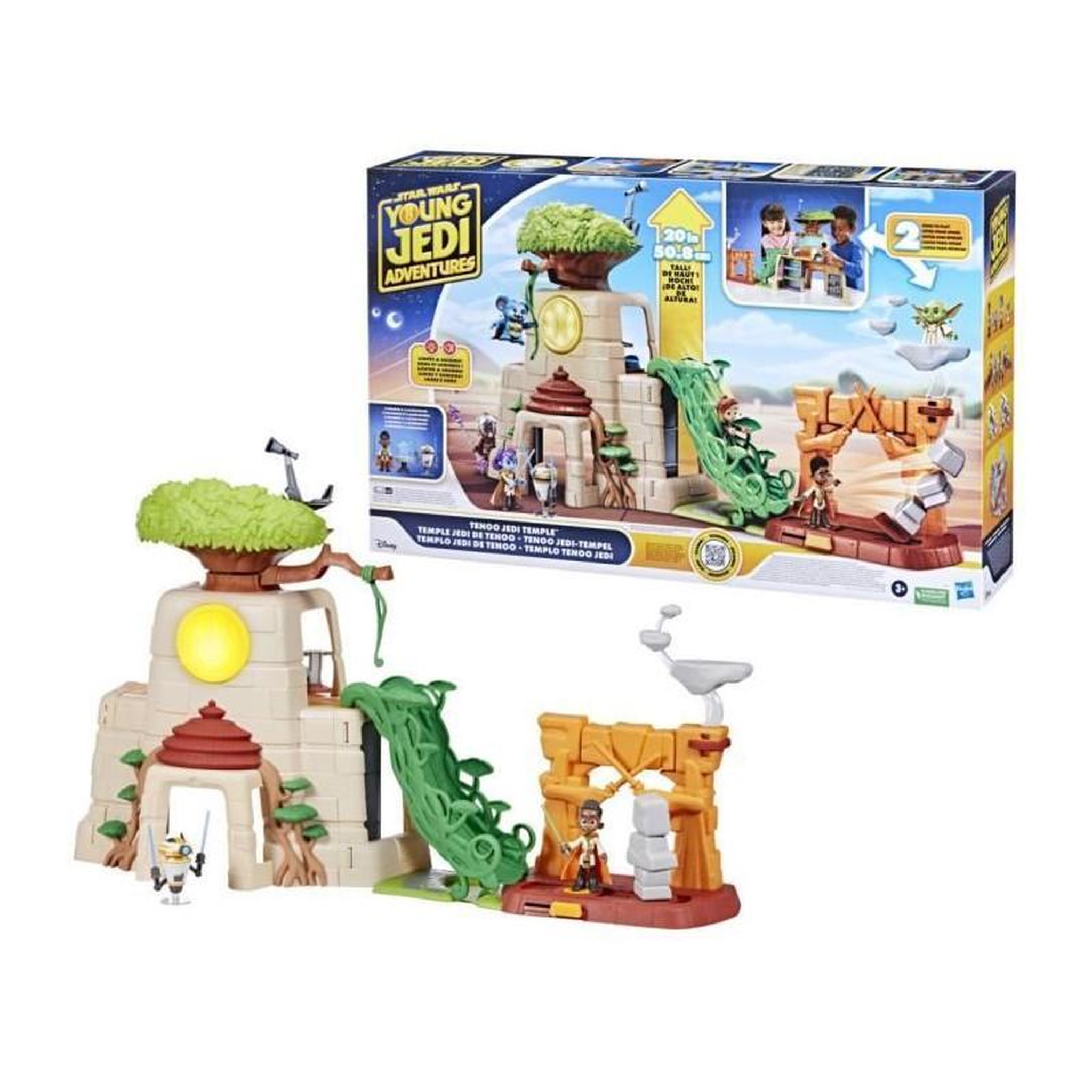 Voir la diapositive 2 : HASBRO Star Wars Young Jedi, Temple électronique et figurines