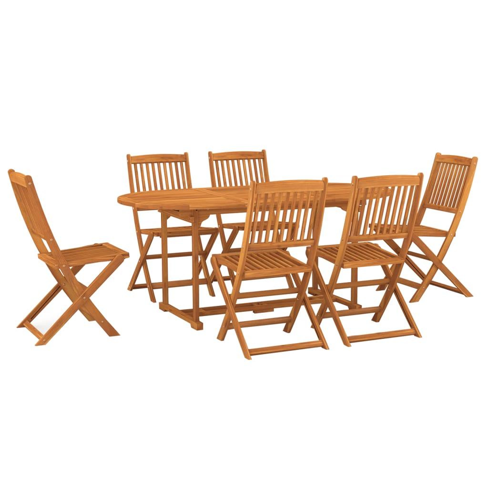 Voir la diapositive 2 : VIDAXL Ensemble a manger de jardin 7 pcs bois massif d'acacia