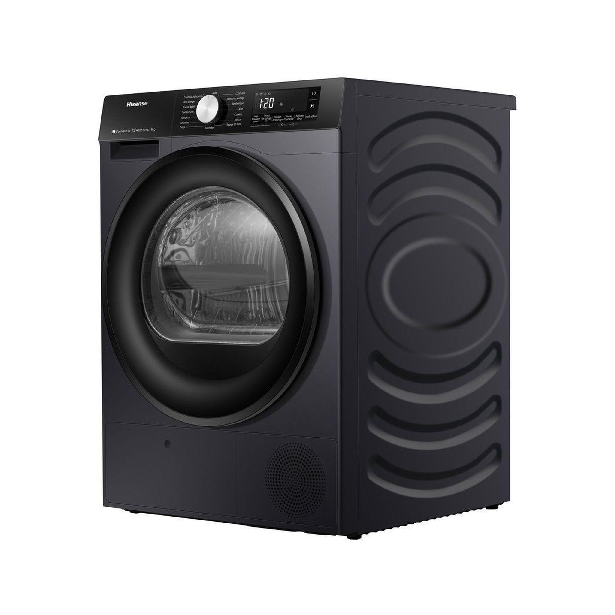 Voir la diapositive 2 : Hisense Sèche linge pompe à chaleur DH3S902BB3