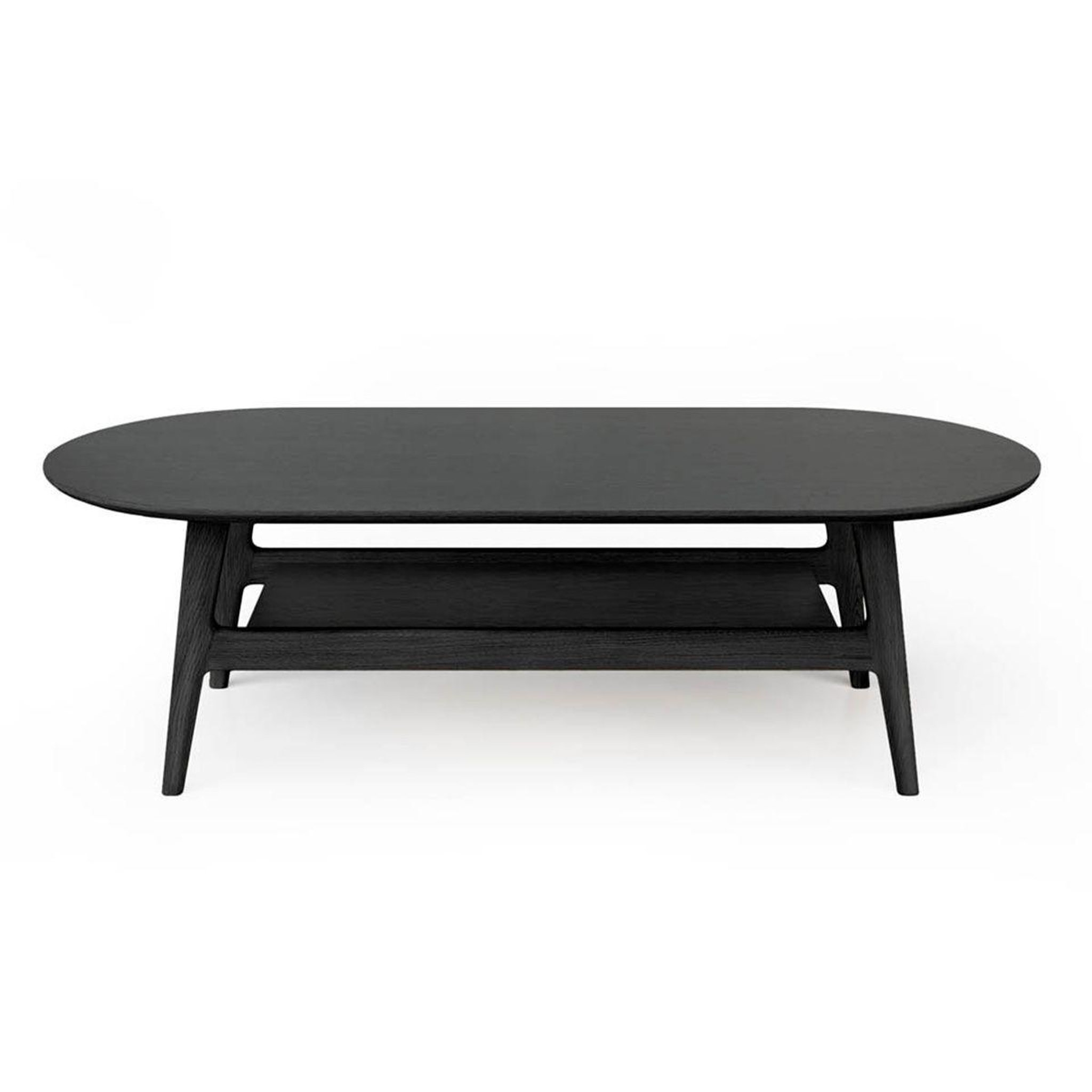 Paris Prix Table basse en bois  courbée  130cm noir