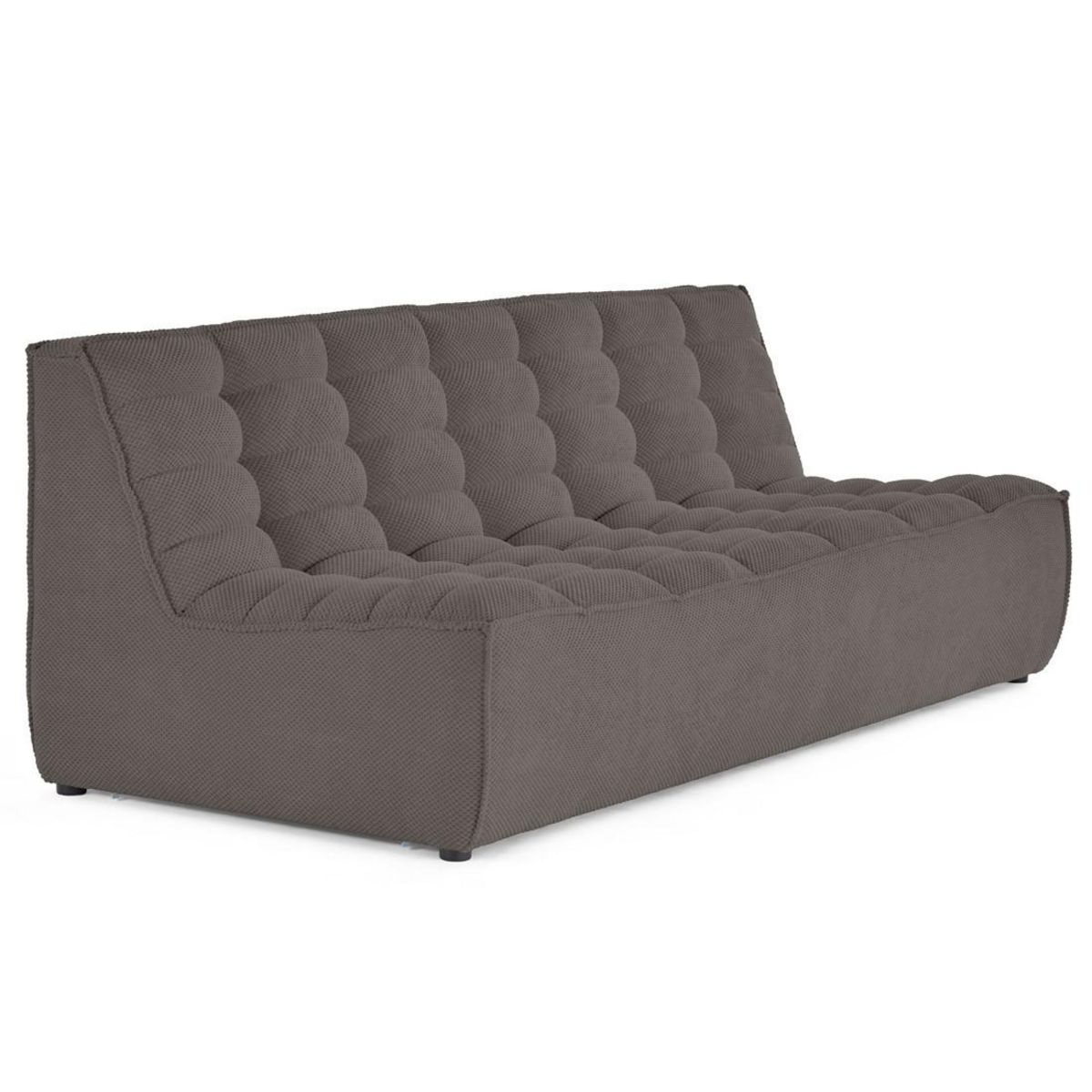 LISA DESIGN Ellie - canapé 3 places sans accoudoir en velours texturé