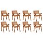 Voir la diapositive 2 : VIDAXL Chaises de jardin avec coussins lot de 8 Bois d'acacia solide