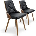Paris Prix Lot de 2 Chaises Scandinave  Cargo  79cm Noisette & Noir