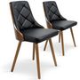 Voir la diapositive 1 : Paris Prix Lot de 2 Chaises Scandinave  Cargo  79cm Noisette & Noir