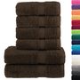 Voir la diapositive 2 : VIDAXL Ensemble de serviettes de qualité supérieure SOLUND 6pcs marron