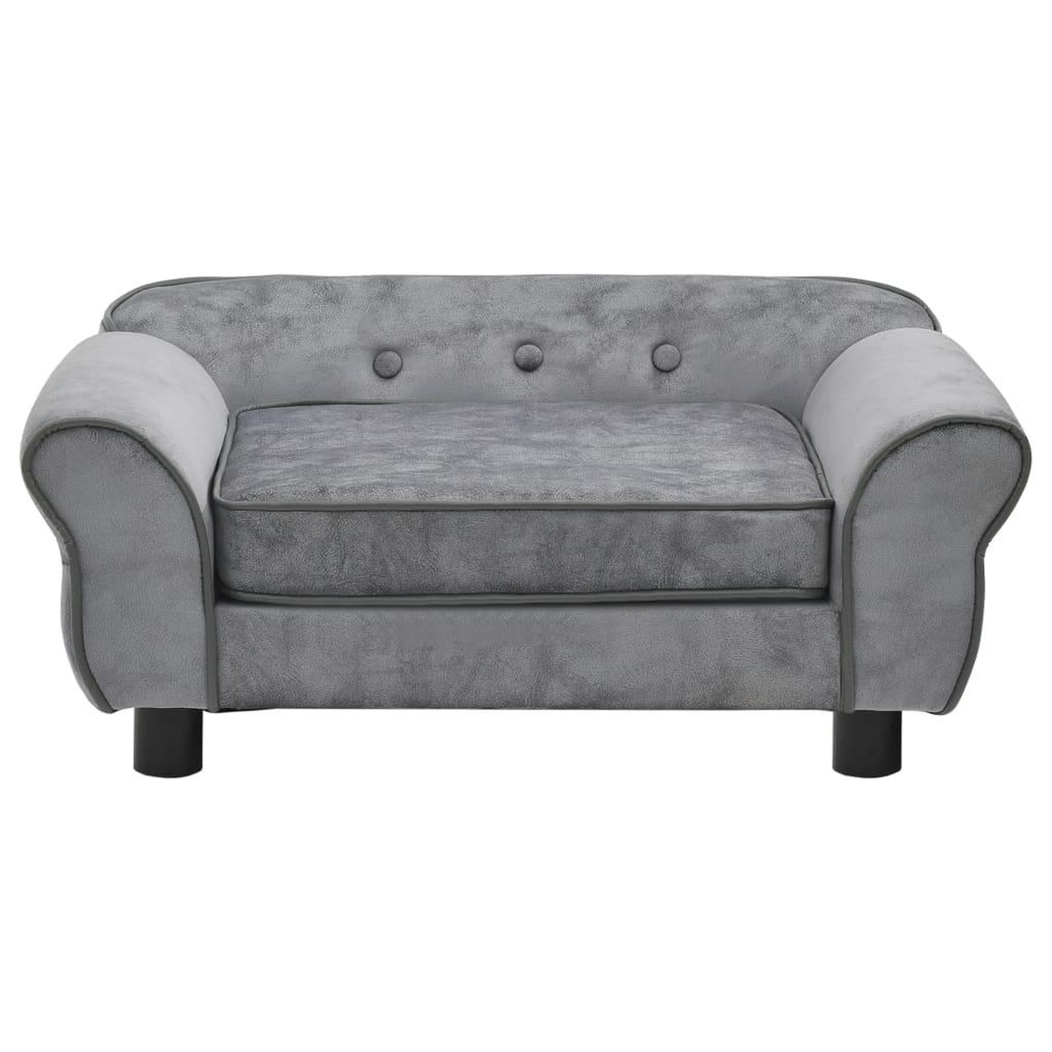 Voir la diapositive 2 : VIDAXL Canape pour chien Gris 72x45x30 cm Peluche