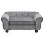 Voir la diapositive 2 : VIDAXL Canape pour chien Gris 72x45x30 cm Peluche