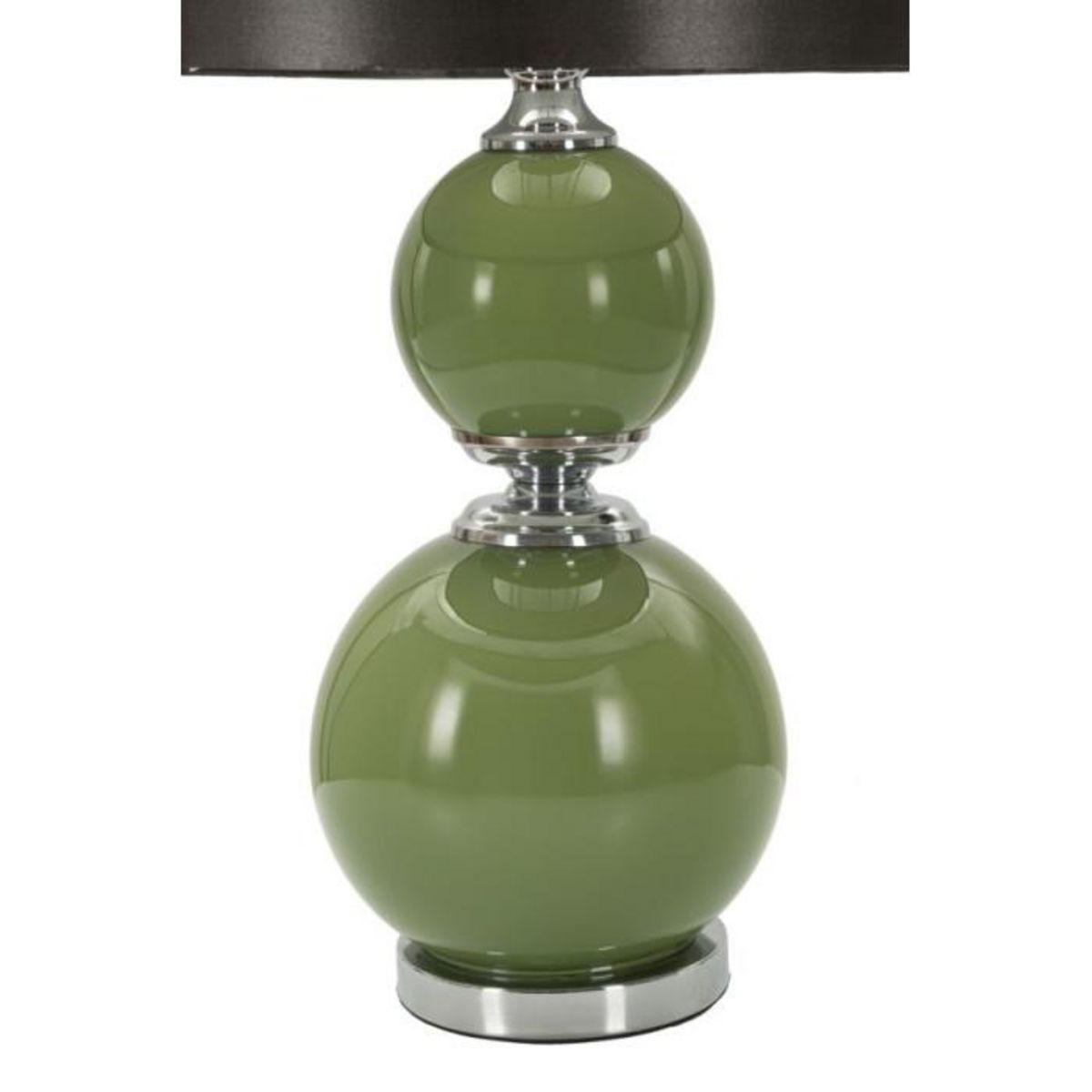 Paris Prix Lampe à Poser en Verre  Eva Two  65cm Vert & Noir