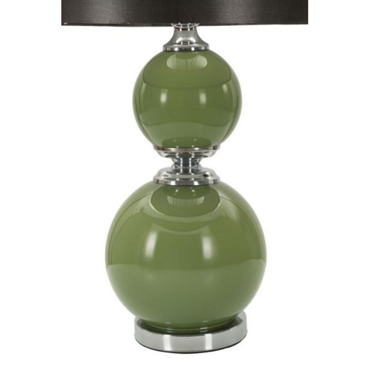 Paris Prix Lampe à Poser en Verre  Eva Two  65cm Vert & Noir
