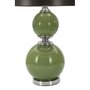Voir la diapositive 2 : Paris Prix Lampe à Poser en Verre  Eva Two  65cm Vert & Noir