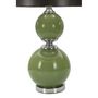 Voir la diapositive 2 : Paris Prix Lampe à Poser en Verre  Eva Two  65cm Vert & Noir