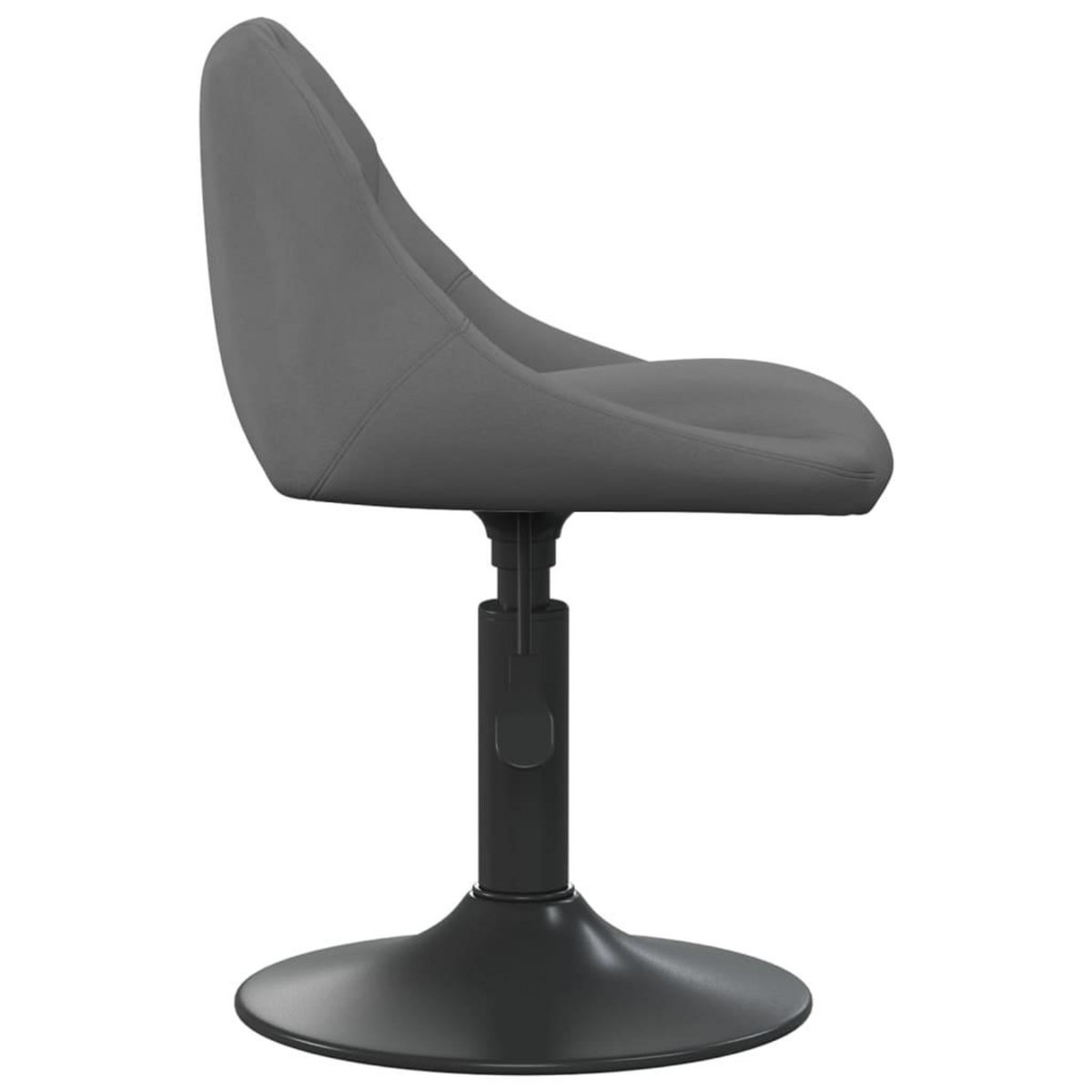 VIDAXL Chaises pivotantes a manger lot de 4 gris fonce velours