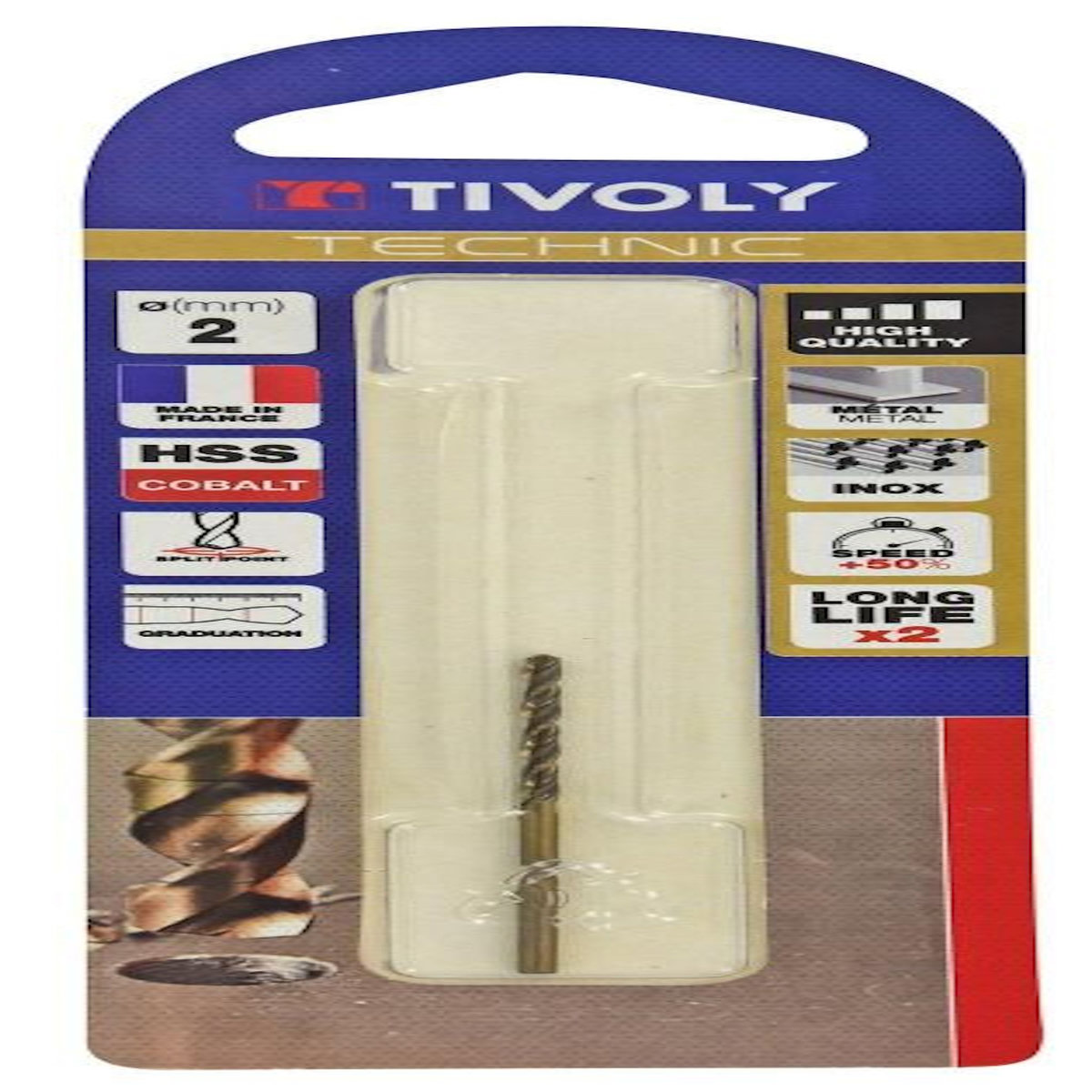 TIVOLY Foret métaux technic slr, diam. 2 x 16 cm