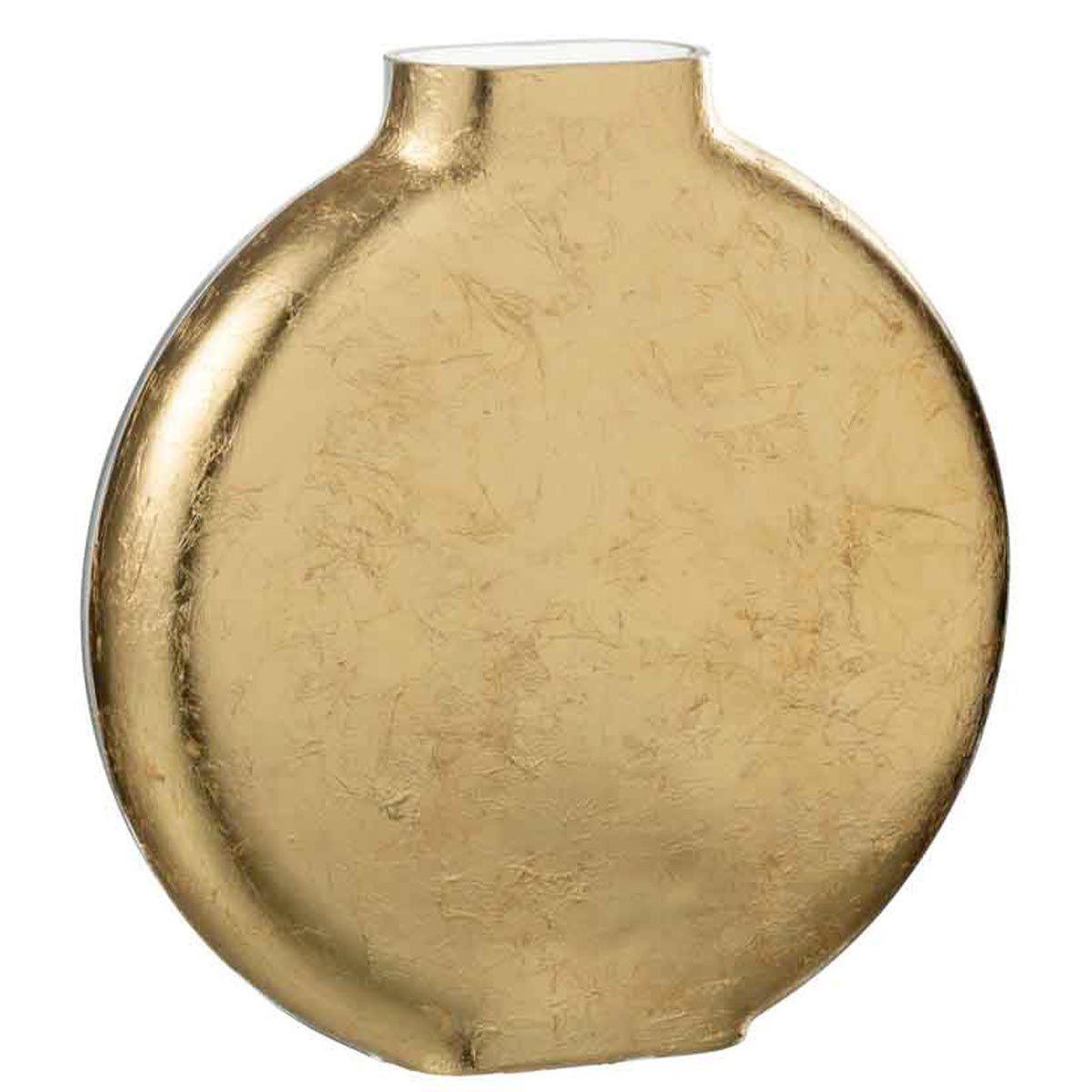 Voir la diapositive 2 : J-LINE Vase design en verre  miki  25cm or