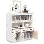 Voir la diapositive 5 : VIDAXL Buffet haut Blanc 100x40x108,5 cm Bois massif de pin